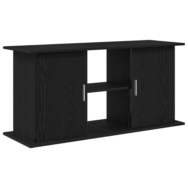 Soporte para acuario de madera de roble negro 121x41x58 cm M 2