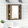 Mueble de baño con espejo de roble artesanal 60x16x60 cm 1