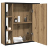 Mueble de baño con espejo de roble artesanal 60x16x60 cm 3