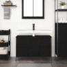 Mueble de lavabo con cajones roble negro 90x34.5x60 cm 3