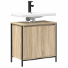Mueble de baño con lavabo roble Sonoma 60x34.5x60 cm 4