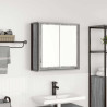 Mueble de baño de pared con espejo gris Sonoma 60x21x60 cm 1