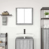 Mueble de baño de pared con espejo gris Sonoma 60x21x60 cm 3