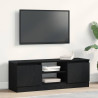 Mueble de TV de madera de roble negro 102x30x36 cm 1