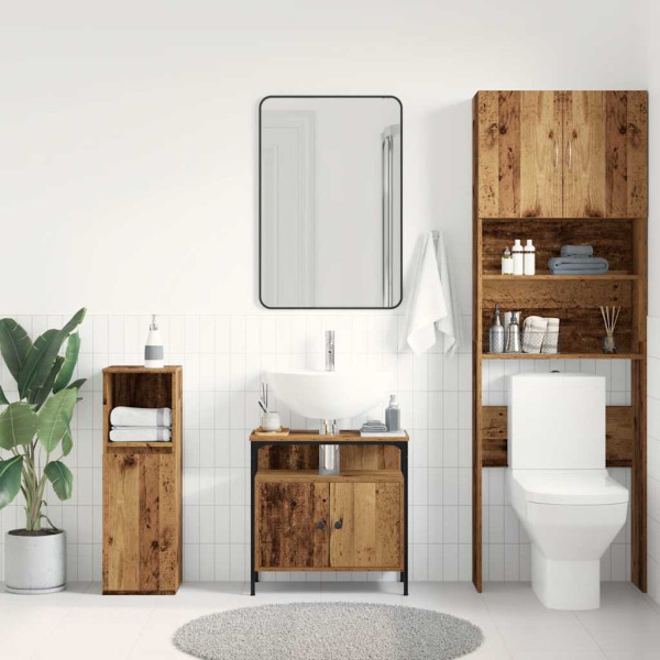 Mueble de baño para lavabo de madera antigua 60x30x60 cm M 3