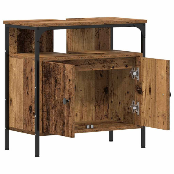 Mueble de baño para lavabo de madera antigua 60x30x60 cm M 5