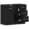 Mueble para lavabo de roble negro 63x30x54 cm 5