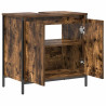 Mueble de baño con lavabo roble ahumado 60x34.5x60 cm 5