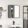 Mueble de baño de pared con espejo gris Sonoma 50x21x60 cm 1