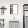Mueble de baño de pared con espejo gris Sonoma 50x21x60 cm 3