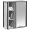 Mueble de baño de pared con espejo gris Sonoma 50x21x60 cm 4