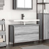 Mueble de baño con lavabo y cajones gris Sonoma 90x34.5x60 cm 1