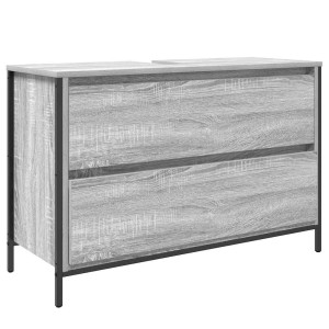 Mueble de baño con lavabo y cajones gris Sonoma 90x34.5x60 cm H