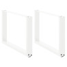 Patas de mesa de centro forma U 2uds acero blanco 70x(42-43) cm 1