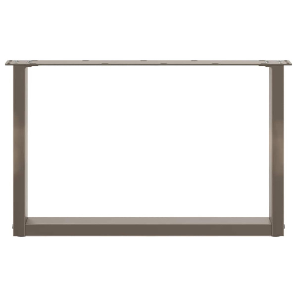 Pés para mesa de centro em formato de U. 2 peças. aço natural. 70x(42-43) cm. aço M 5
