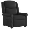 Sillón reclinable eléctrico pie cuero sintético negro brillante 3