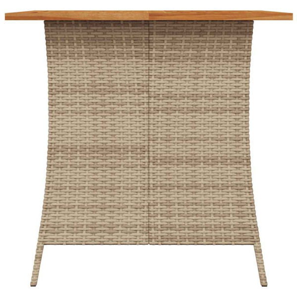 Set comedor de jardín 5 pzas con cojines ratán sintético beige M 4