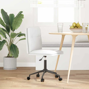 Cadeira de jantar couro artificial branco H