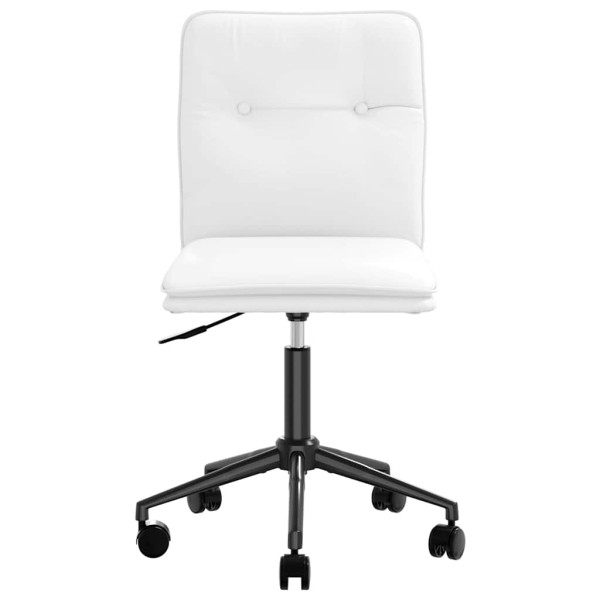 Silla de comedor de cuero sintético blanco M 3