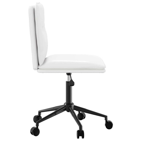 Silla de comedor de cuero sintético blanco M 4