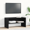 Mueble de TV madera de ingeniería roble negro 80x40x40 cm 1