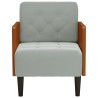 Sillón con reposabrazos Terciopelo Gris Claro 55 cm 3