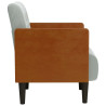 Sillón con reposabrazos Terciopelo Gris Claro 55 cm 4