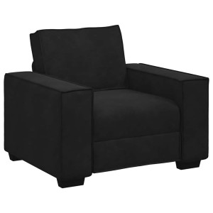 Sillón de terciopelo negro 59 cm H