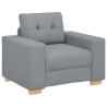 Sillón Sofá Tela Gris Claro 59 cm 2