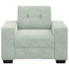Sillón sofá gris claro 59 cm terciopelo 4