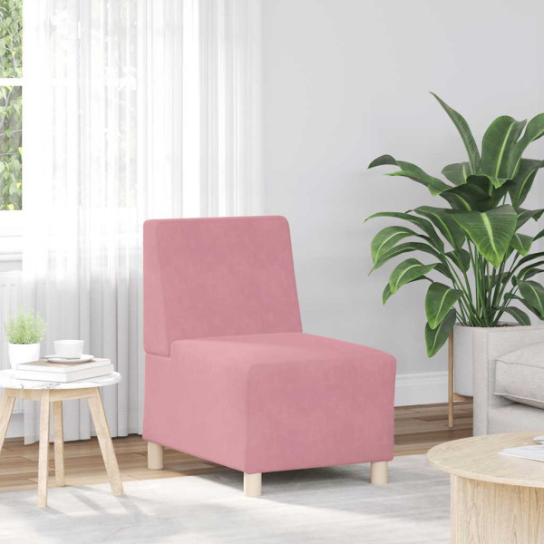 Sillón de terciopelo rosa 55 cm D