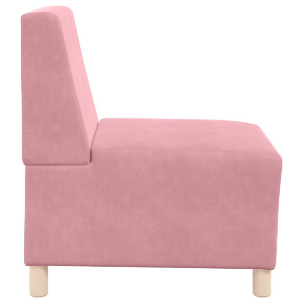 Sillón de terciopelo rosa 55 cm M 5