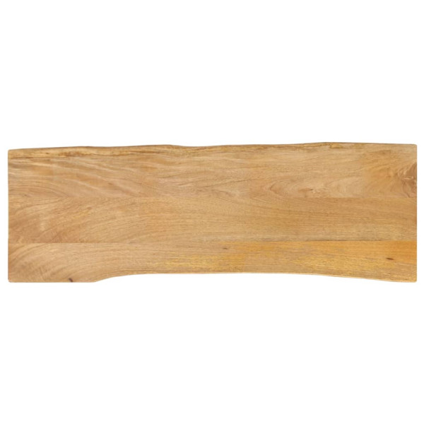 Tablero de mesa borde natural madera maciza mango 110x40x2.5 cm D