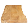Tablero de mesa borde natural madera maciza mango 110x40x2.5 cm 4