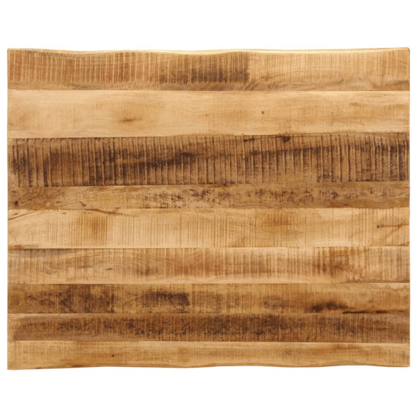 Tablero de mesa borde natural madera mango rugosa 100x80x3.8 cm D