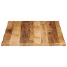 Tablero de mesa borde natural madera mango rugosa 100x80x3.8 cm 4