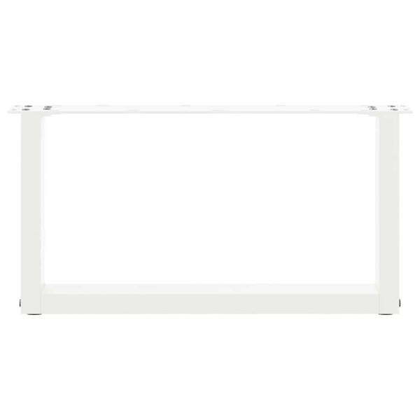 Patas de mesa de centro forma U 2uds acero blanco 60x(30-31) cm M 5