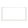 Patas de mesa de centro forma U 2uds acero blanco 60x(30-31) cm 5