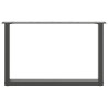 Pés para mesa de centro em forma de U. 2 peças. antracite. 60x (42-43) cm. aço 5
