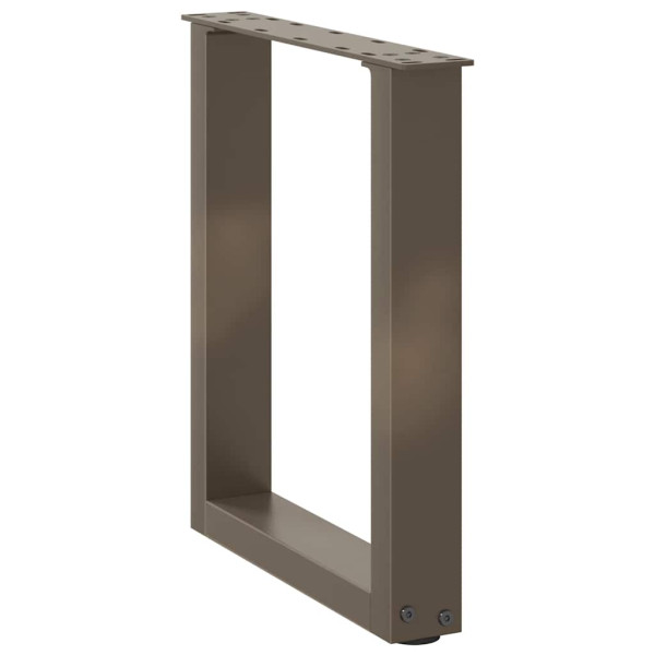 Pés para mesa de centro em formato de U. 2 peças. aço natural. 38 x (42-43) cm. aço M 4