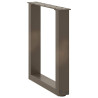 Pés para mesa de centro em formato de U. 2 peças. aço natural. 38 x (42-43) cm. aço 4
