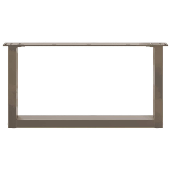 Pés para mesa de centro em formato de U. 2 peças. aço natural. 60x(30-31) cm. aço M 5
