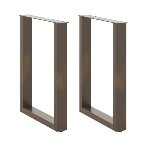 Patas mesa centro forma U 2uds acero natural 60x(72-73)cm acero D