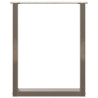 Pés para mesa de jantar em formato de U. 2 peças. aço natural. 60x(72-73) cm. aço 5