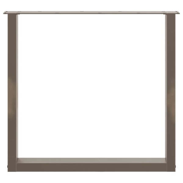 Patas para mesa comedor forma U 2uds acero natural 90x(72-73)cm M 5