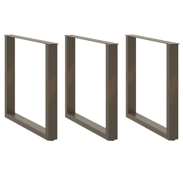 Patas mesa centro forma U 3uds acero natural 90x(72-73)cm acero D