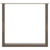 Pés para mesa de jantar em formato de U. 3 peças. aço natural. 90x(72-73) cm. aço 5