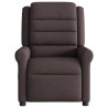 Sillón reclinable de masaje eléctrico tela marrón oscuro 5