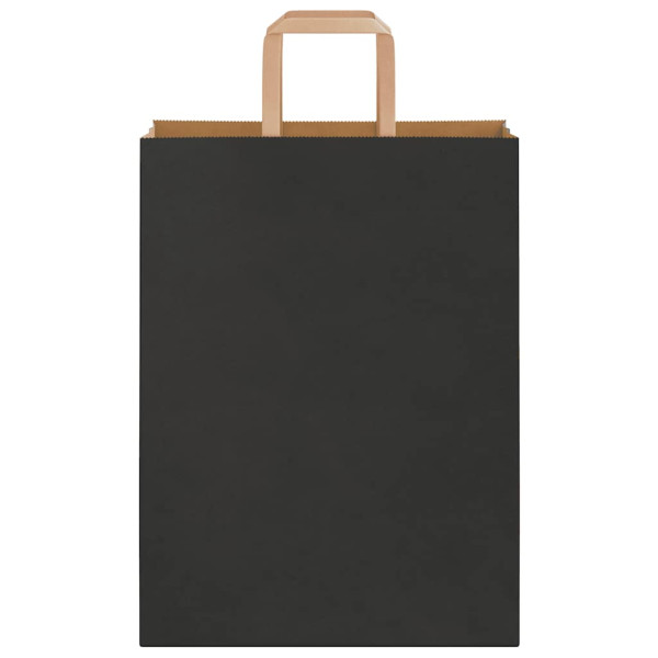 Bolsas de papel kraft con asas 250 uds negra 26x12x35 cm M 5