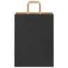 Bolsas de papel kraft con asas 250 uds negra 26x12x35 cm 5